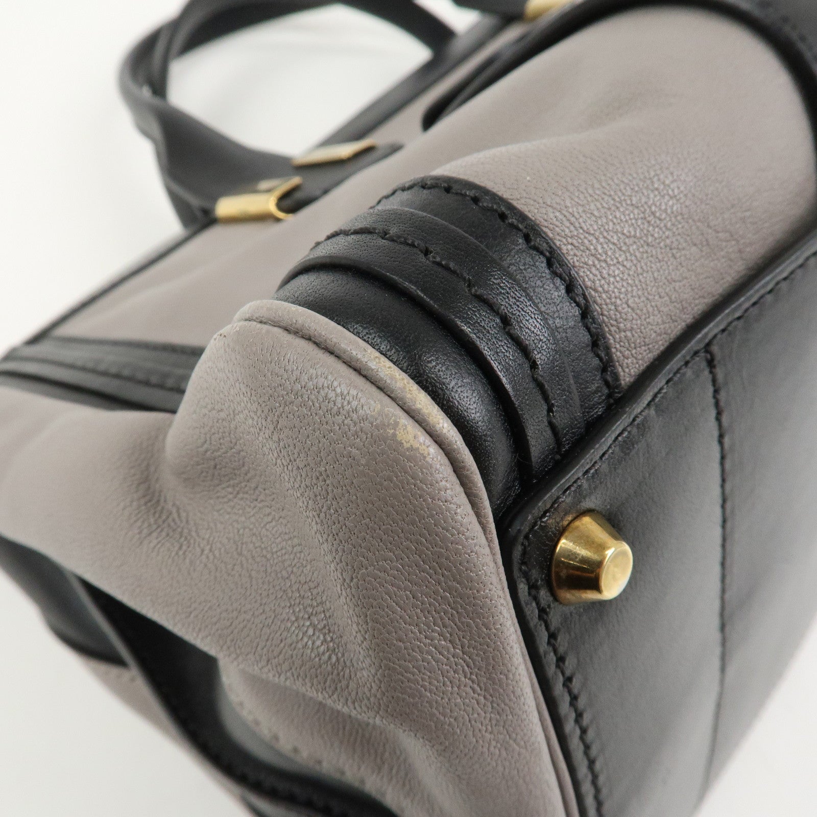 Chloe Leather Alice Bag 2Way Shoulder Hand Bag Black 04-13-50-65