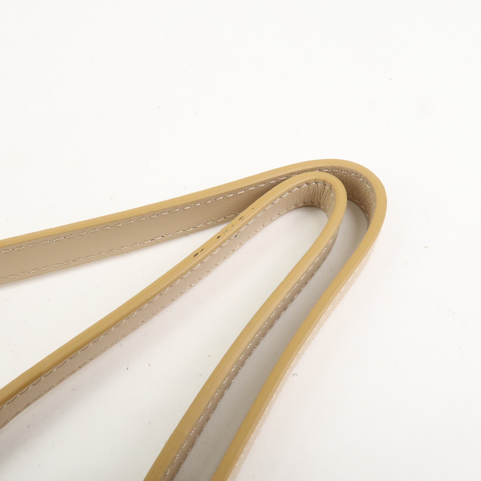 Chloe Roy Logo Leather Chain Shoulder Bag Clutch Bag Beige