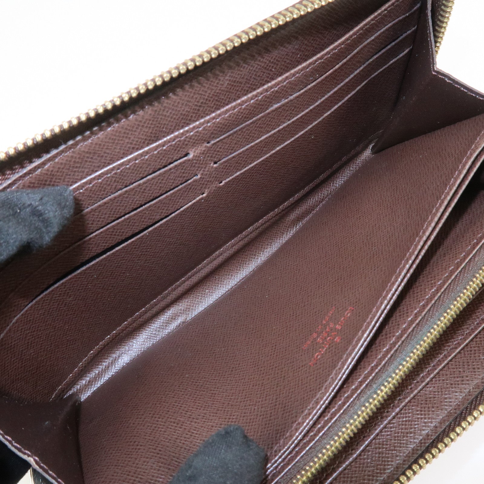 Louis Vuitton Damier Canvas Zippy Wallet Old Style Brown N60015