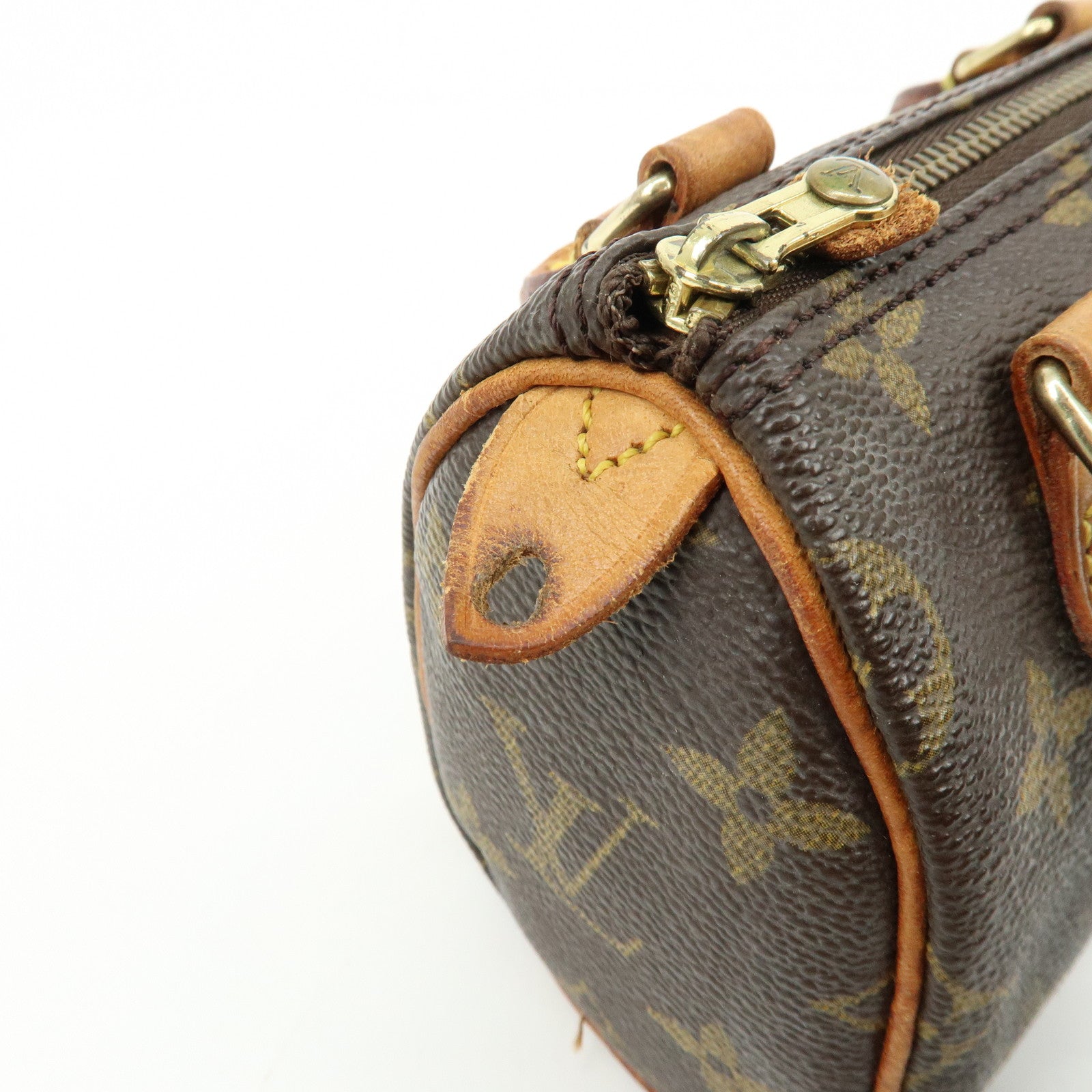 Louis Vuitton Monogram Mini Speedy Hand Bag & Strap Brown M41534