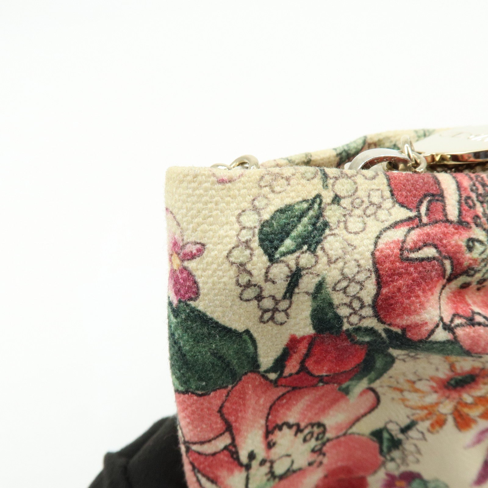 VALENTINO RED Valentino Canvas Ribbon Flower Chain Shoulder Bag