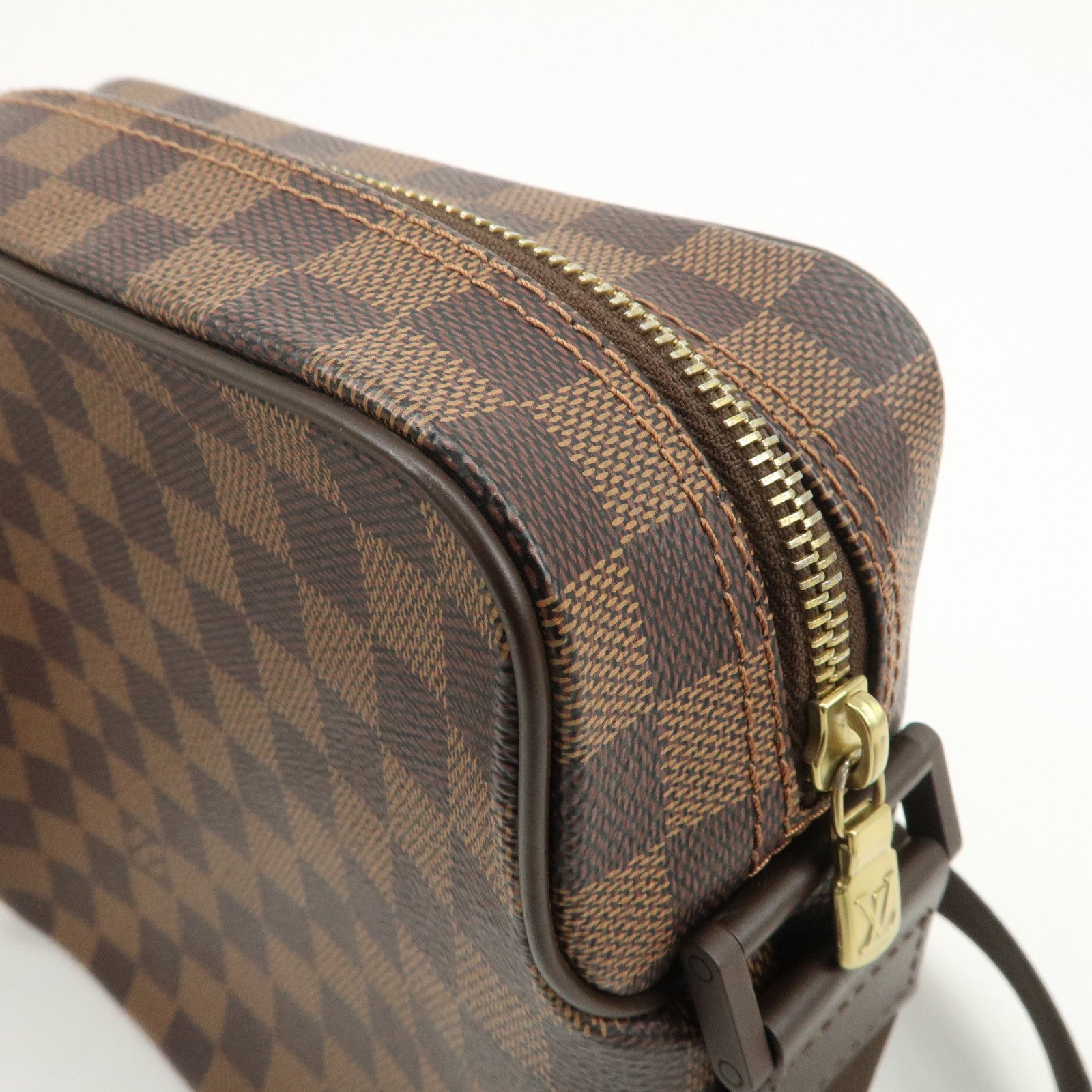 Louis Vuitton Damier Olaf PM Cross Body Shoulder Bag Brown N41442