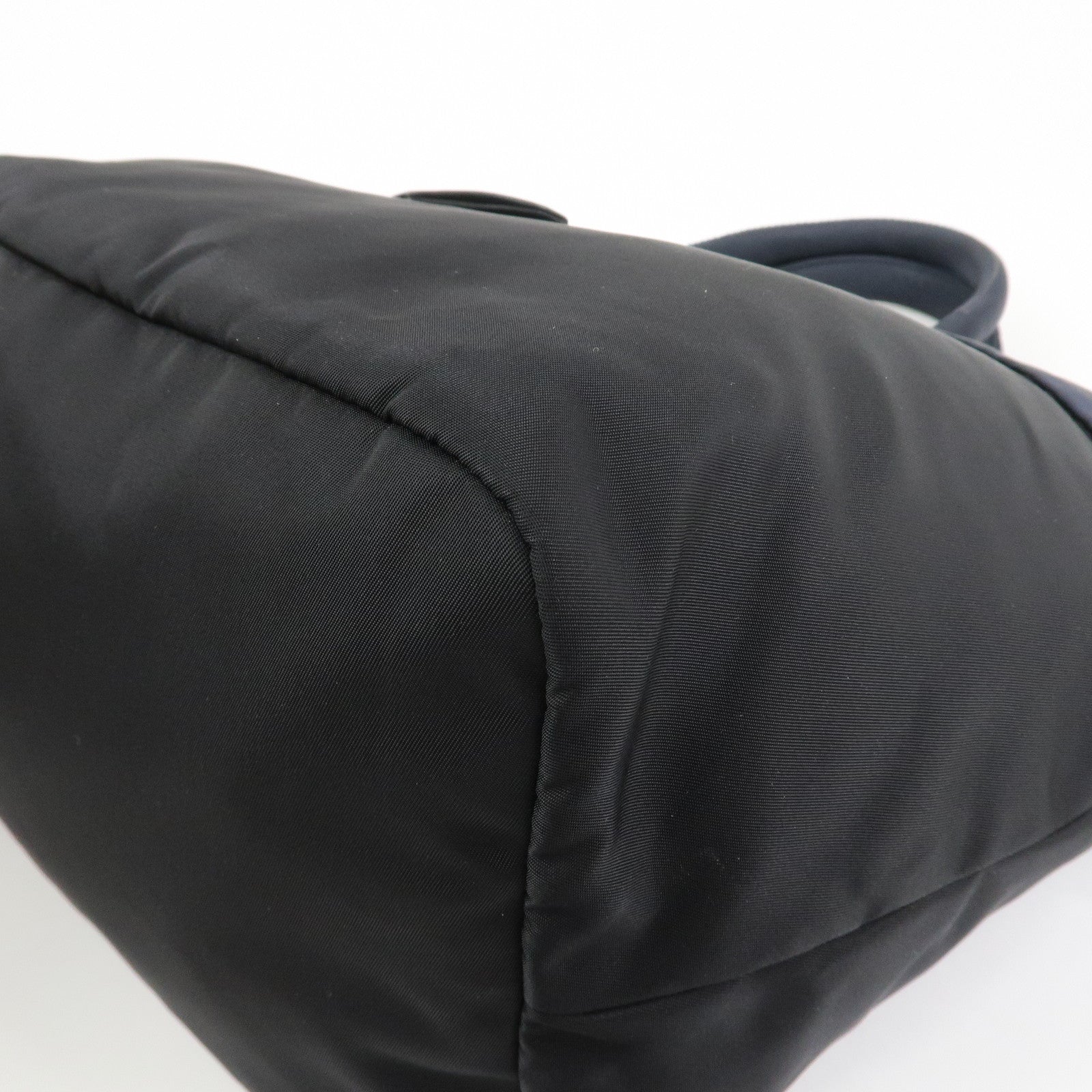 PRADA Nylon 2 Way Bag Hand Bag Shoulder Bag Black Navy BR4521
