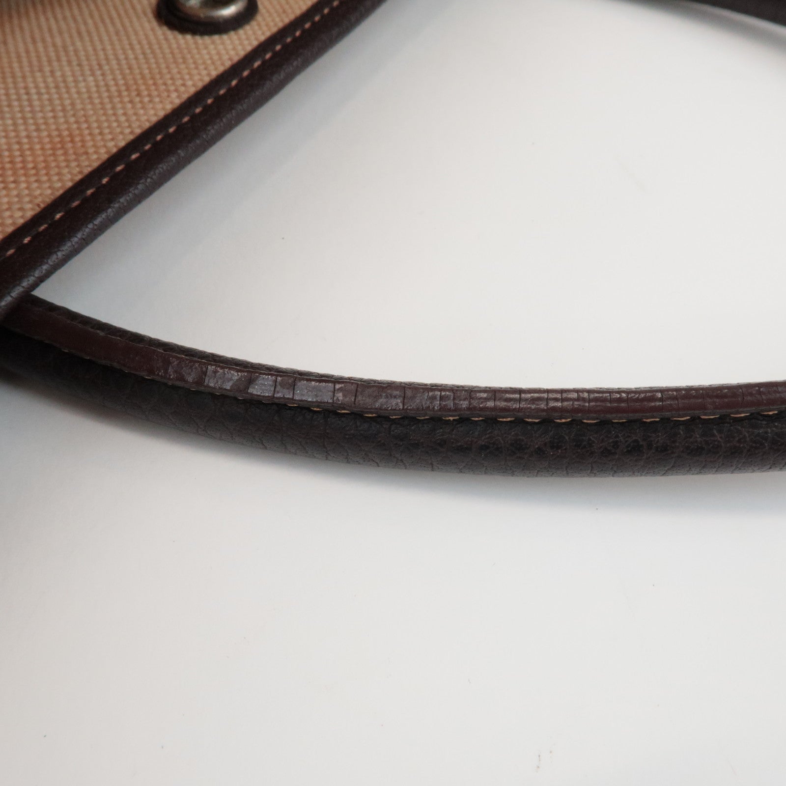 HERMES Toile Ash Garden Party PM □H Stamped Tote Bag Brown