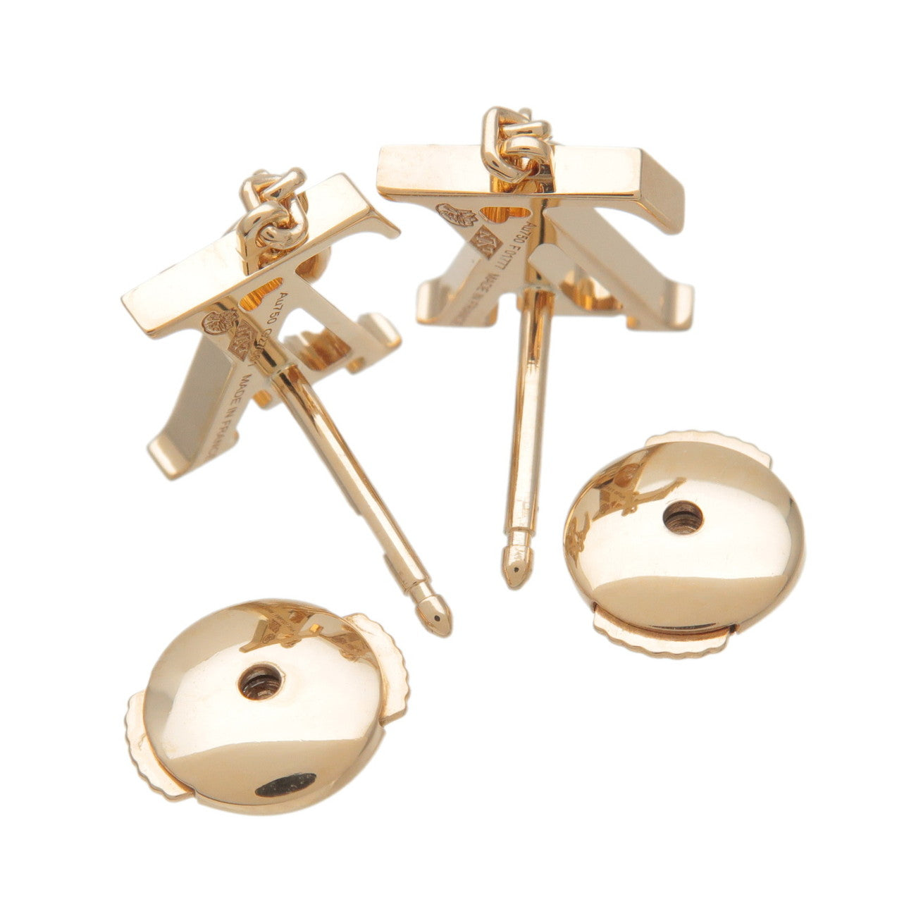 Louis Vuitton Puce Idylle Blossom LV Diamond Earrings K18YG Q96495