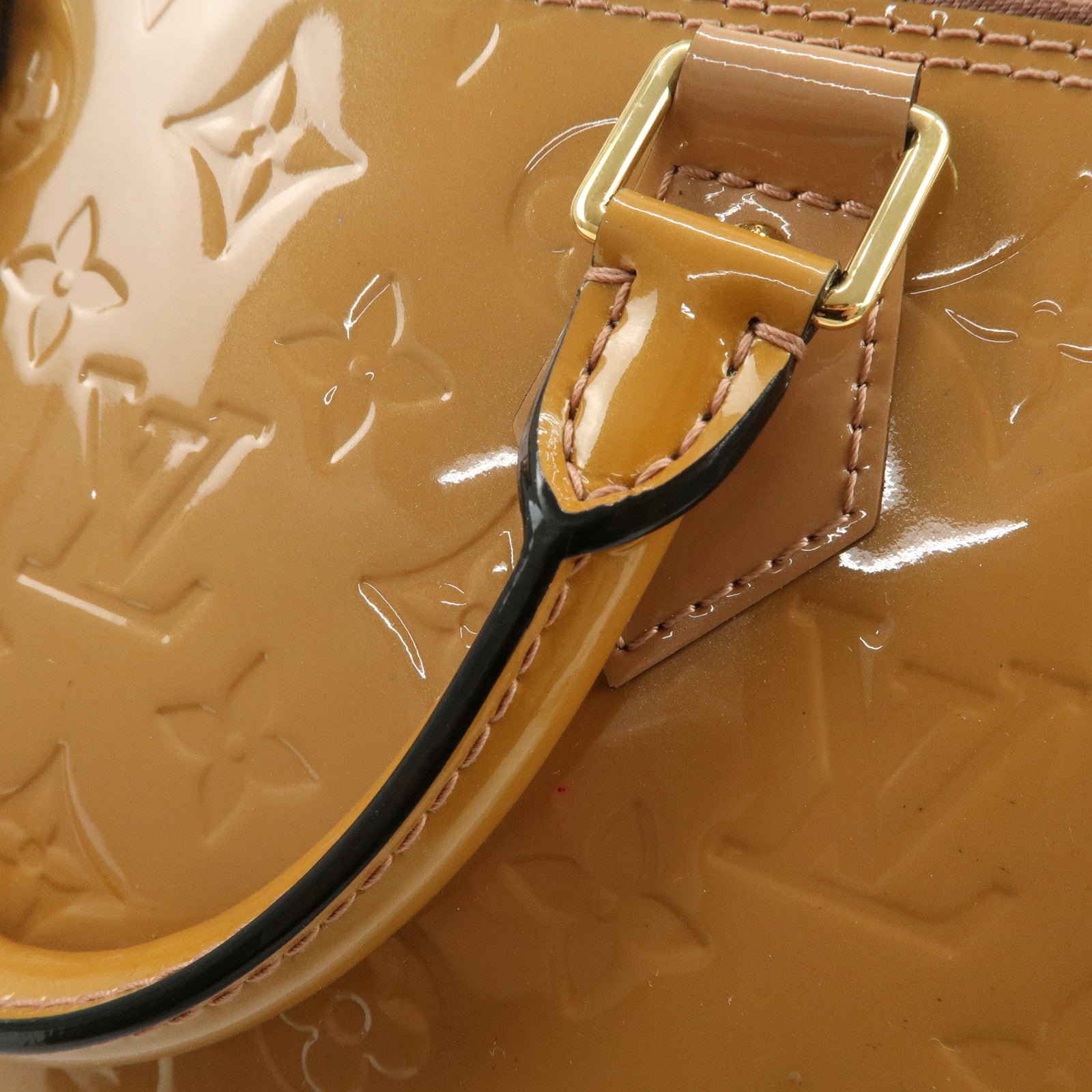 Louis Vuitton Monogram Vernis Alma PM Hand Bag Rose Velours M91583