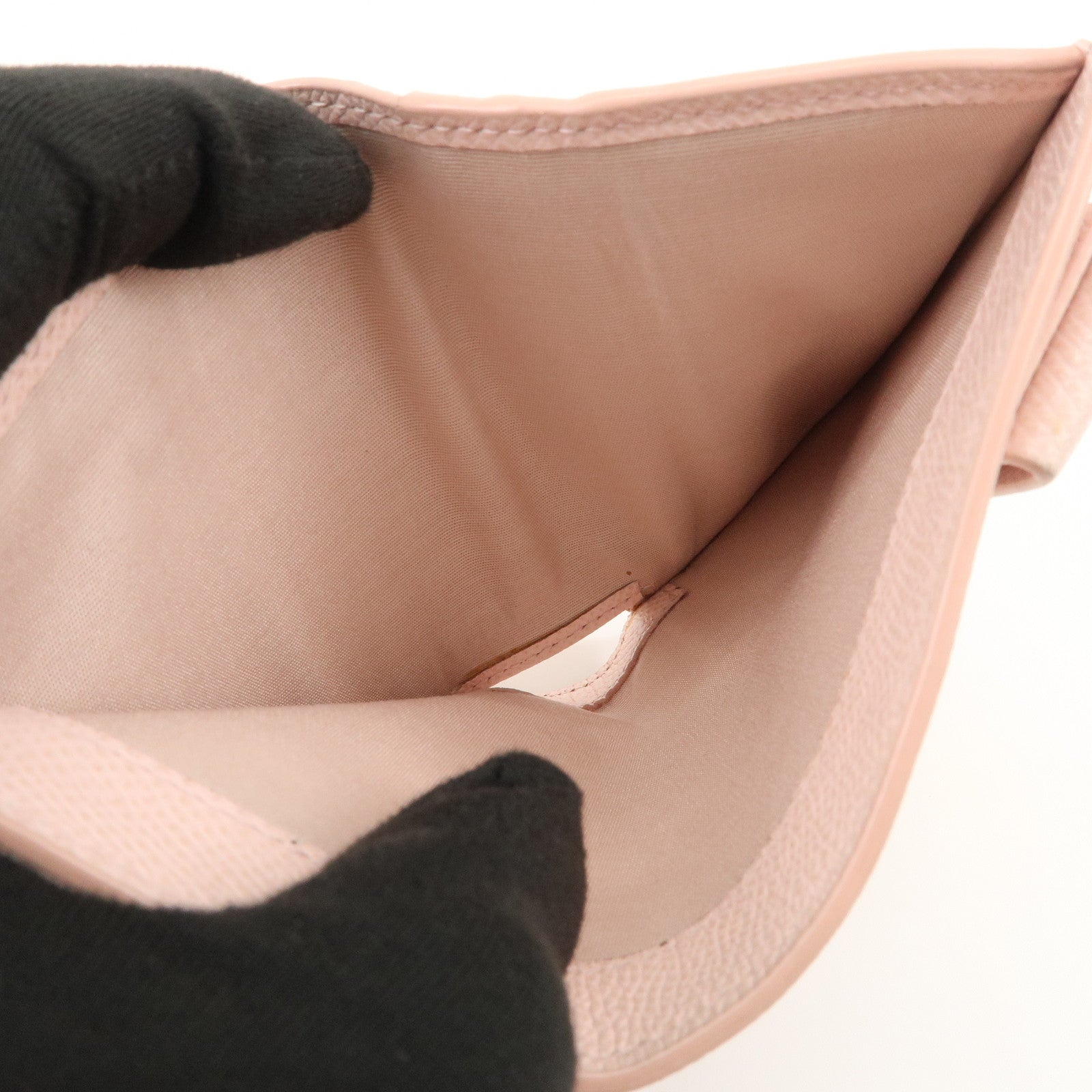 Ferragamo Gancini Vara Ribbon Set of 2 Wallet Black Pink