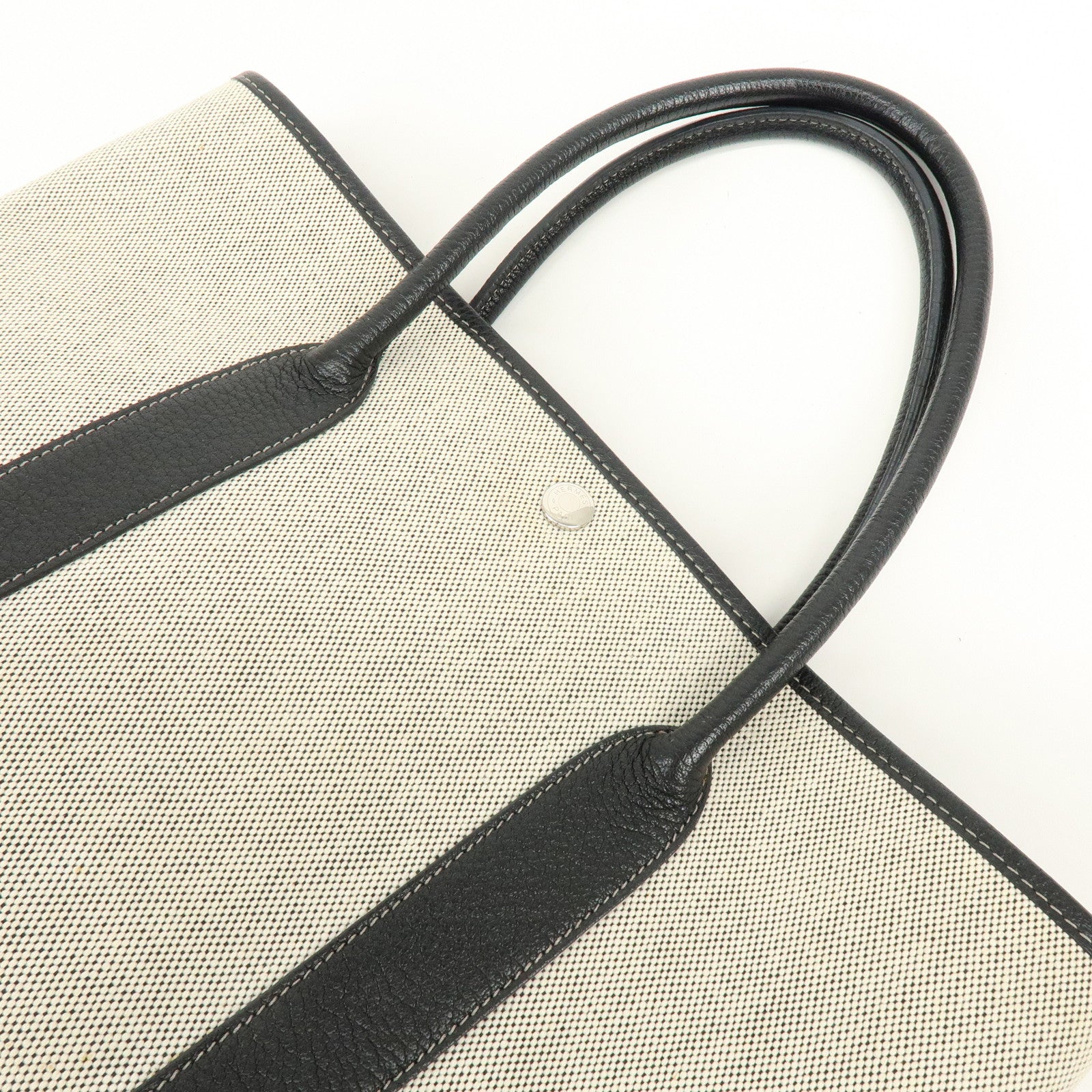 HERMES Toile H Garden Party PM Tote Bag Christmas Limited Black