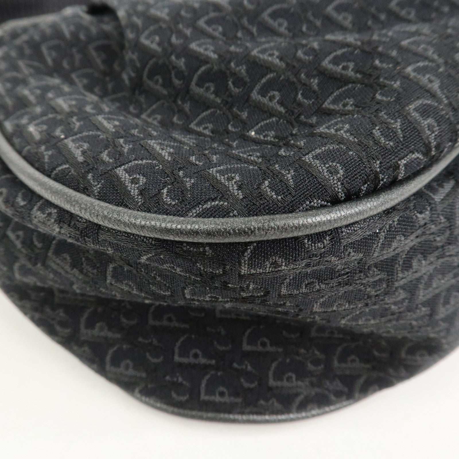 Christian Dior Trotter Canvas Leather Shoulder Bag Hand Bag Black