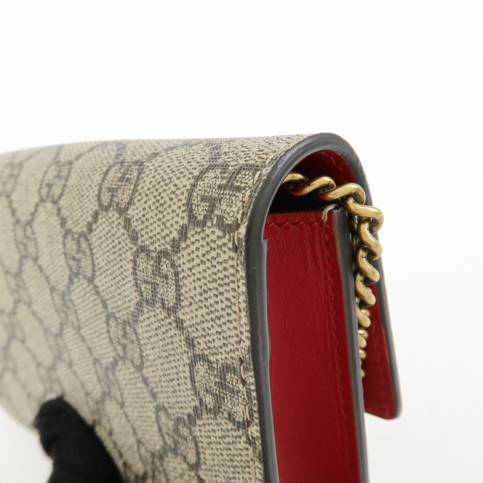 GUCCI Interlocking G Cherry GG Supreme Chain Shoulder Bag 481291