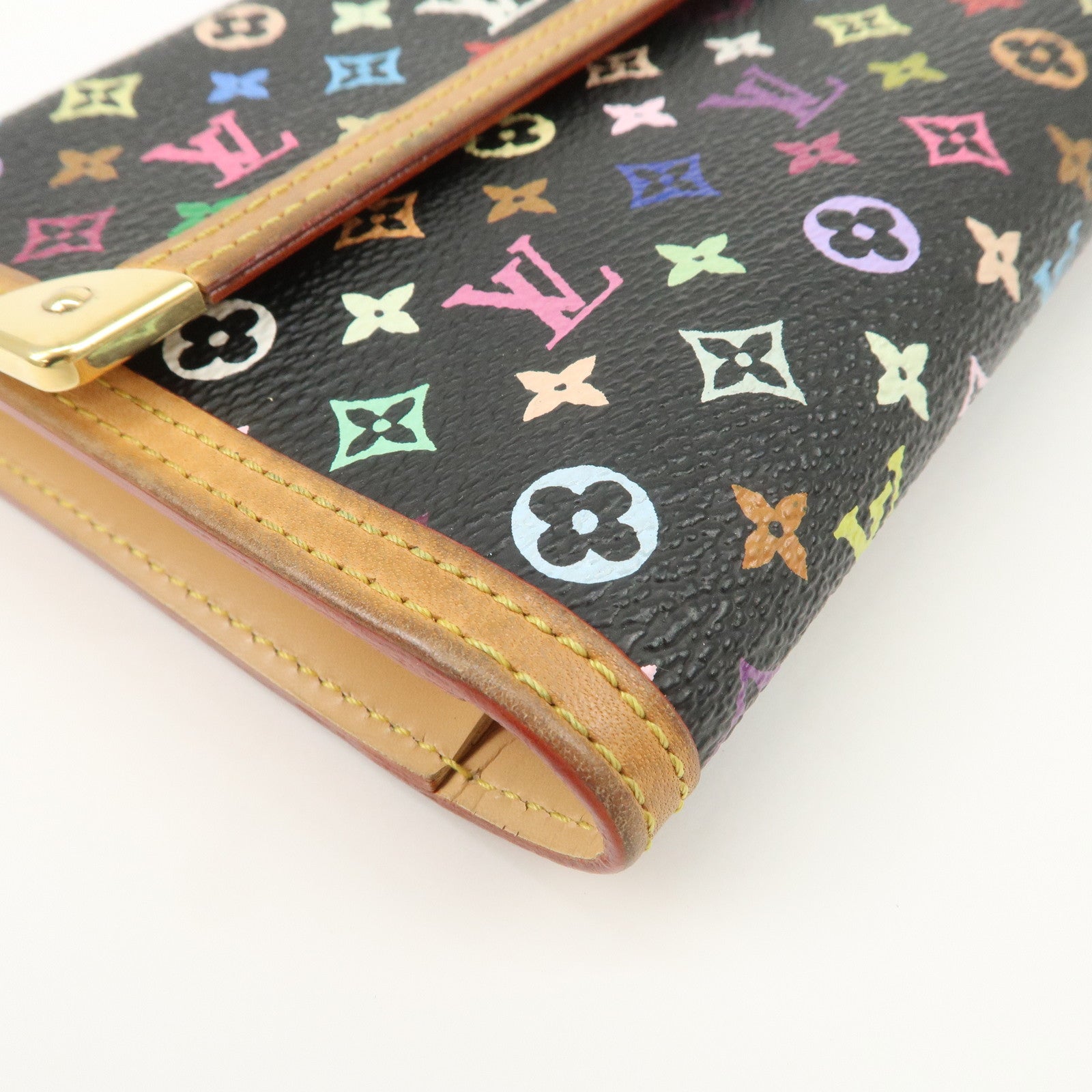 Louis Vuitton Monogram Multicolor Porte Trezor International M92658