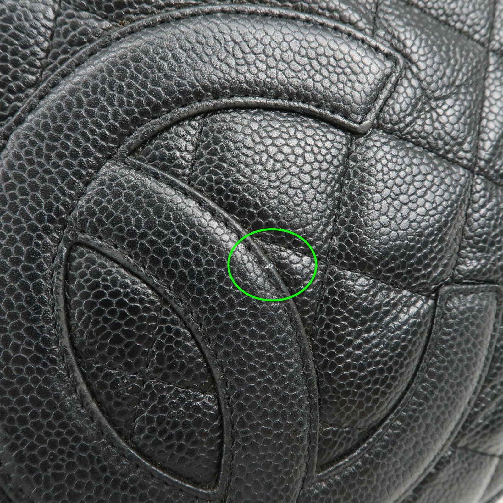 CHANEL Matelasse Caviarskin Boston Bag Hand Bag Black A20997