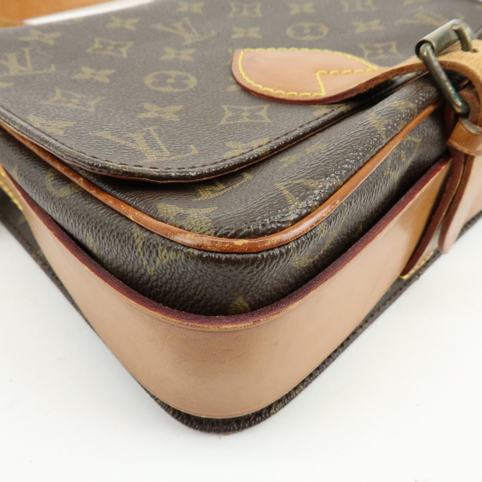 Louis Vuitton Monogram Cartouchiere MM Shoulder Bag Brown M51253
