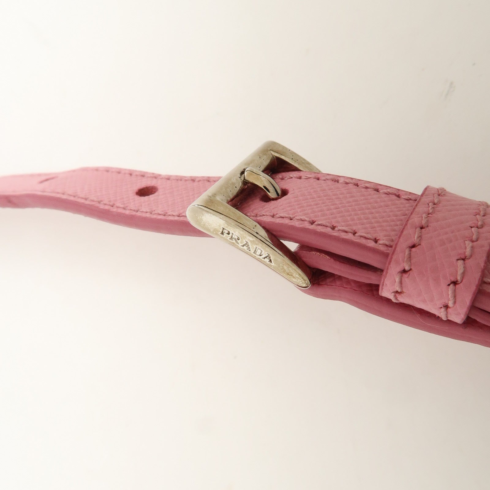 PRADA CITY CALF Triangle Logo Saffiano Leather 2Way Bag Pink B2863K