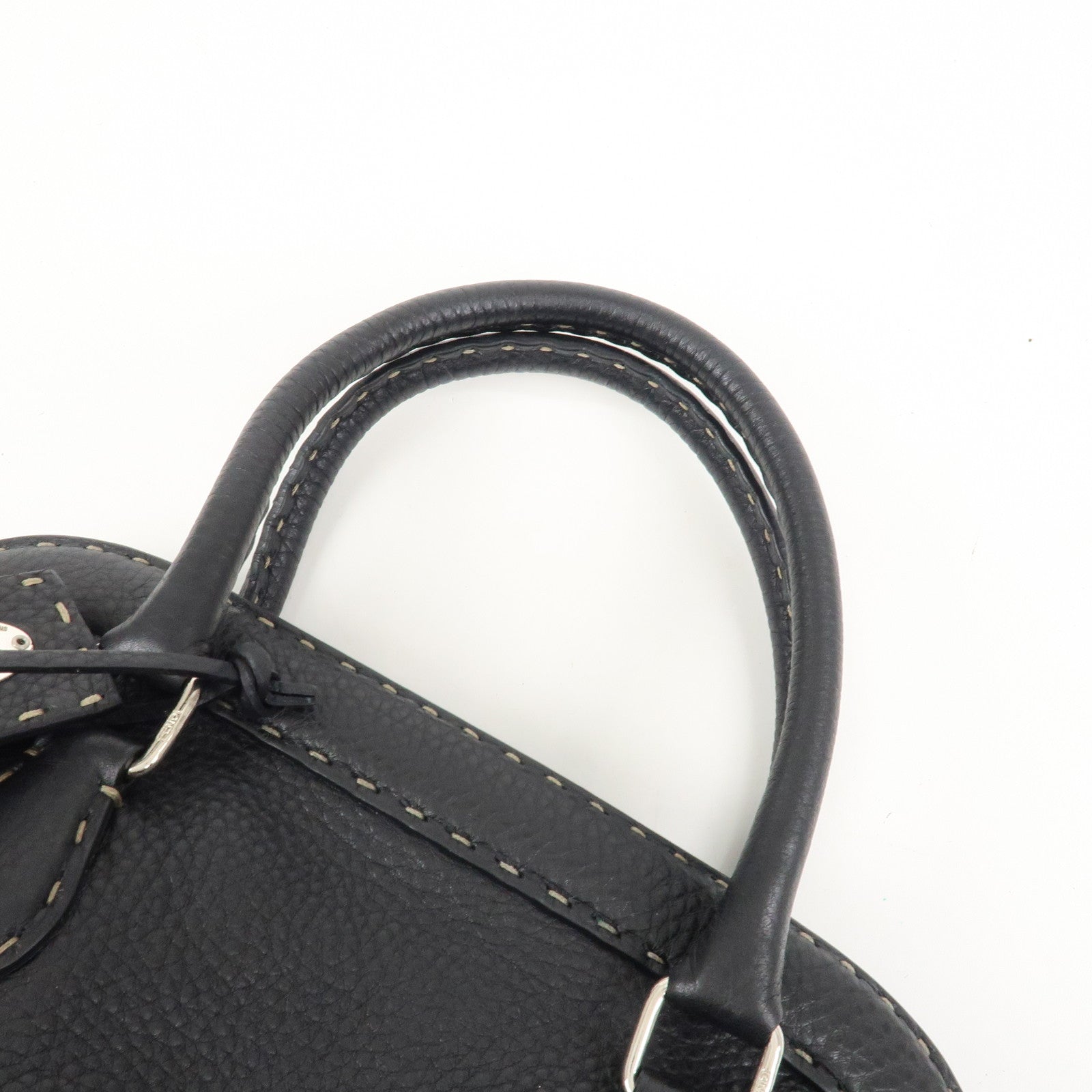 FENDI Seleria Doctor's Bag Hand Bag Black 8BN075