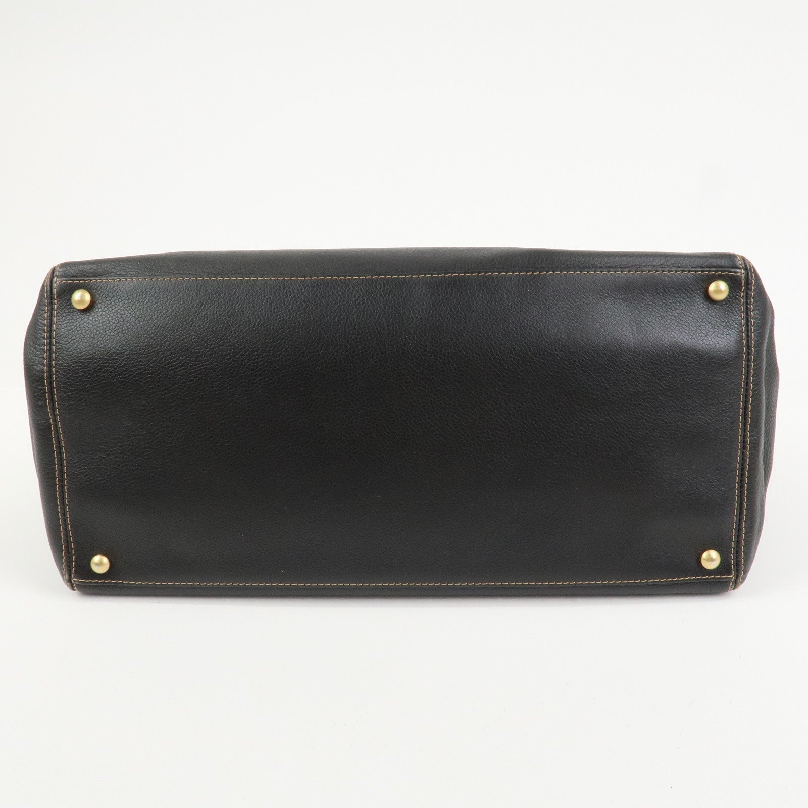CHANEL COCO Mark Leather Chain Shoulder Bag Hand Bag Dark Brown