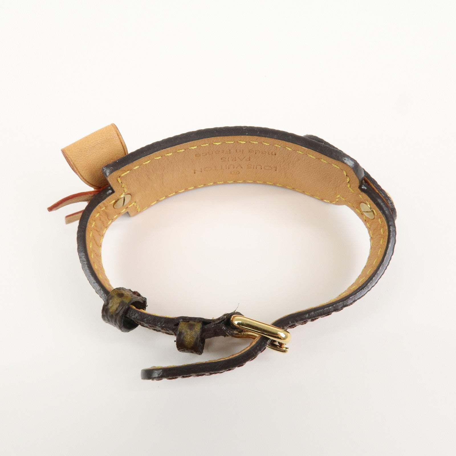 Louis Vuitton Monogram Porte Address Bracelet Brown M92577