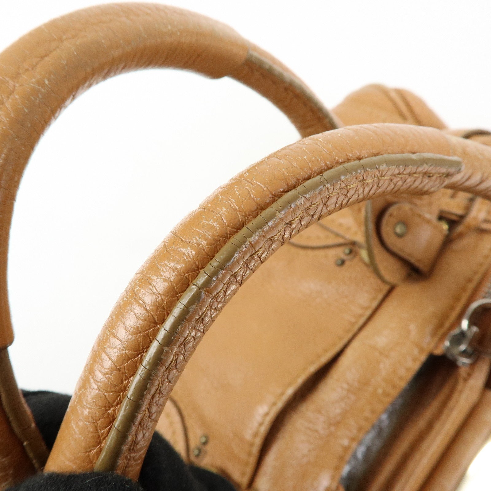 Chloe Paddington Medium Leather Hand Bag Shoulder Bag Brown