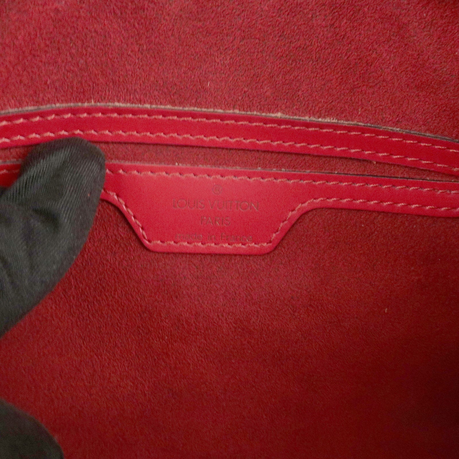 Louis Vuitton Epi Soufflot Hand Bag Castillian Red M52227