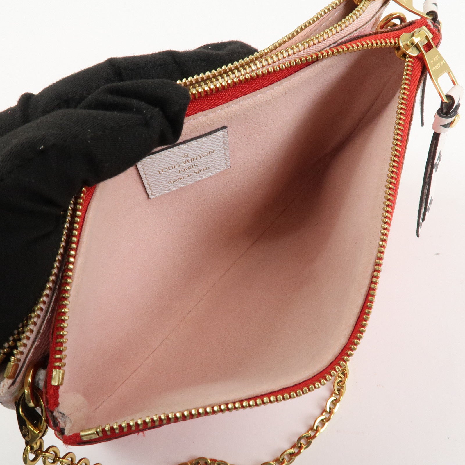 Louis Vuitton Monogram Giant Pochette Double Zip Pouch Rouge M67561 Used