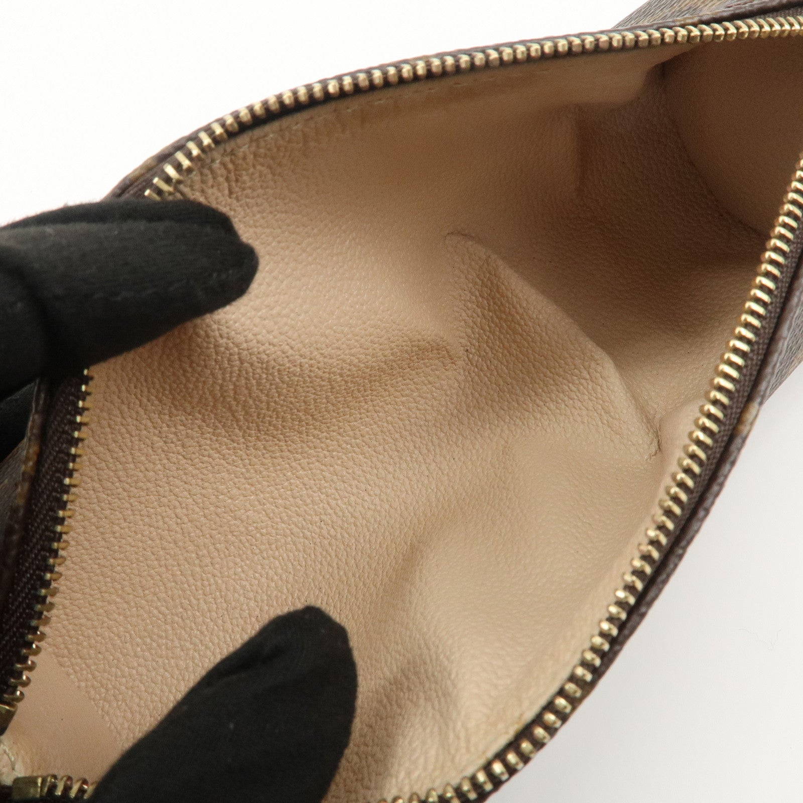 Louis Vuitton Monogram Trousse Ronde Pen Case Brown M47630