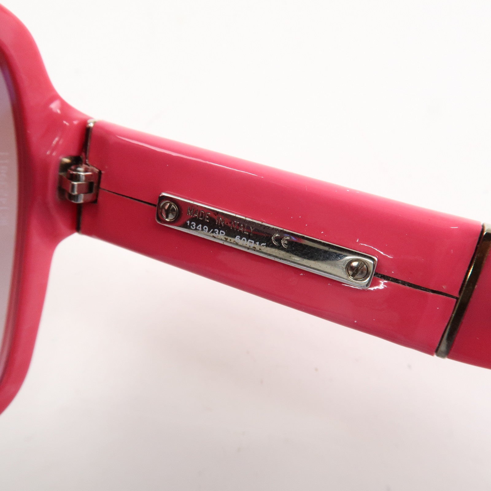 CHANEL Plastic Side COCO Mark Sunglasses Pink 1349/3P Used