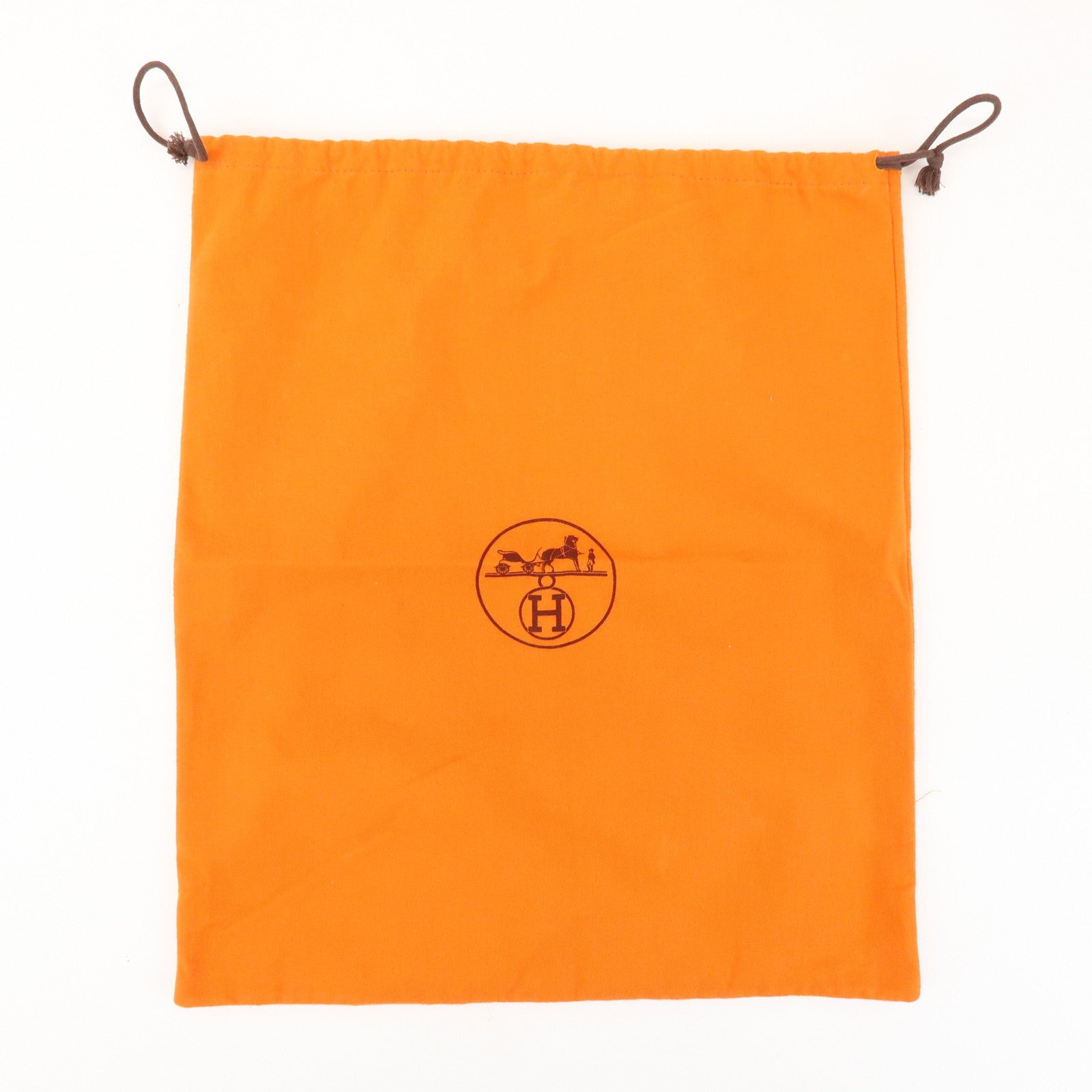 HERMES Set of 9 Dust Bag Storage Bag Drawstring Orange