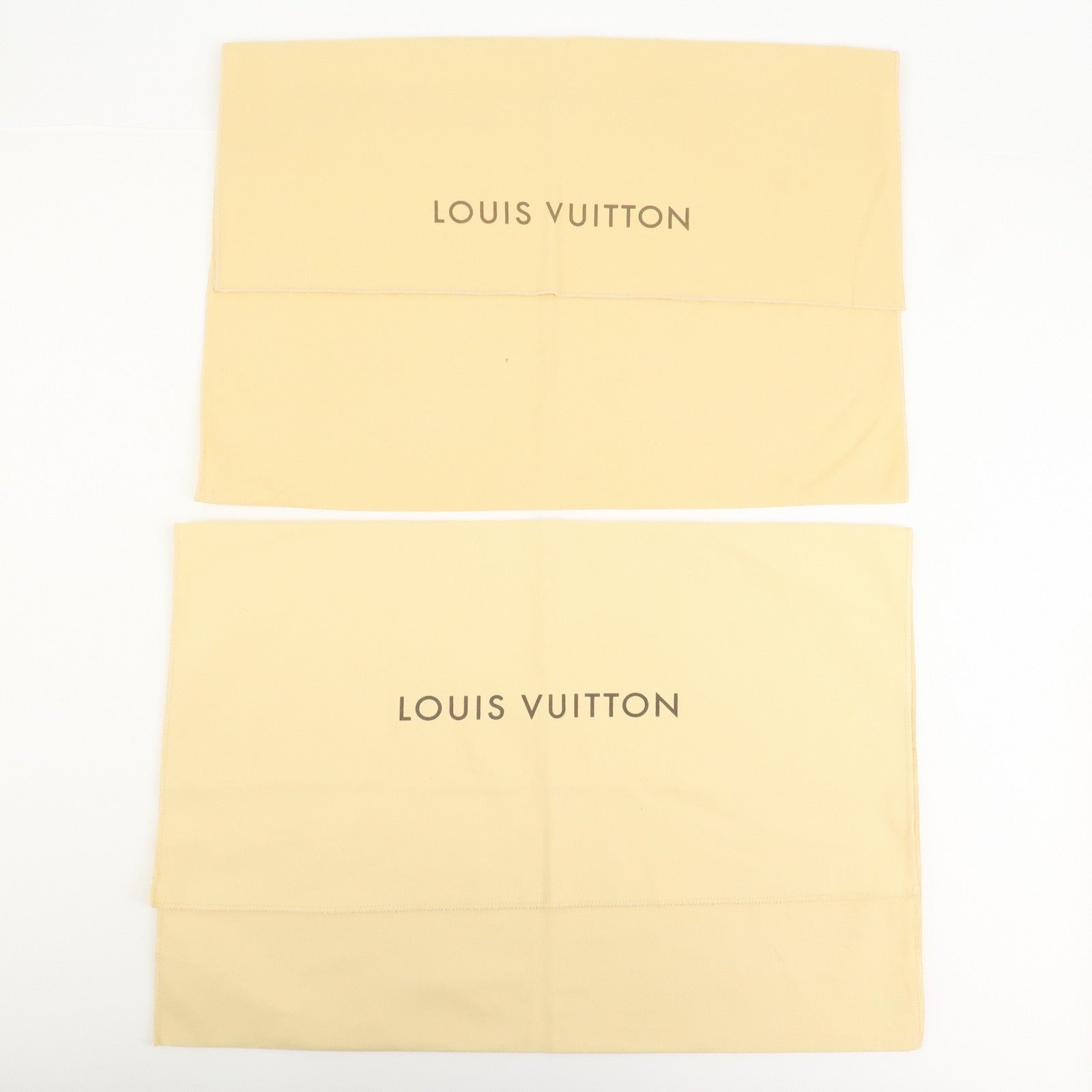 Louis Vuitton Set of 12 Dust Bag Storage Bag Flap Beige