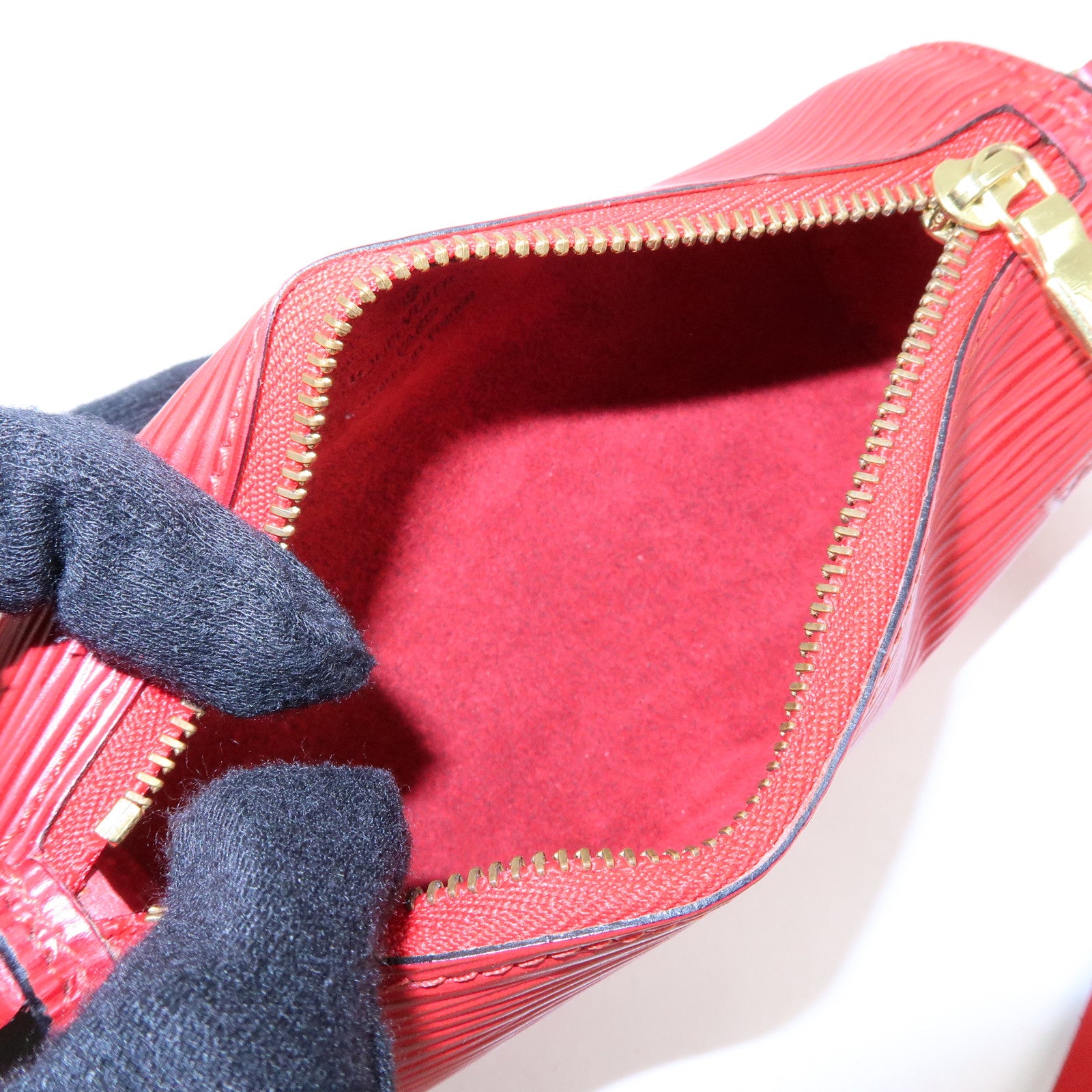 Louis Vuitton Epi Set of 2 Leather Soufflot Pouch Red Blue
