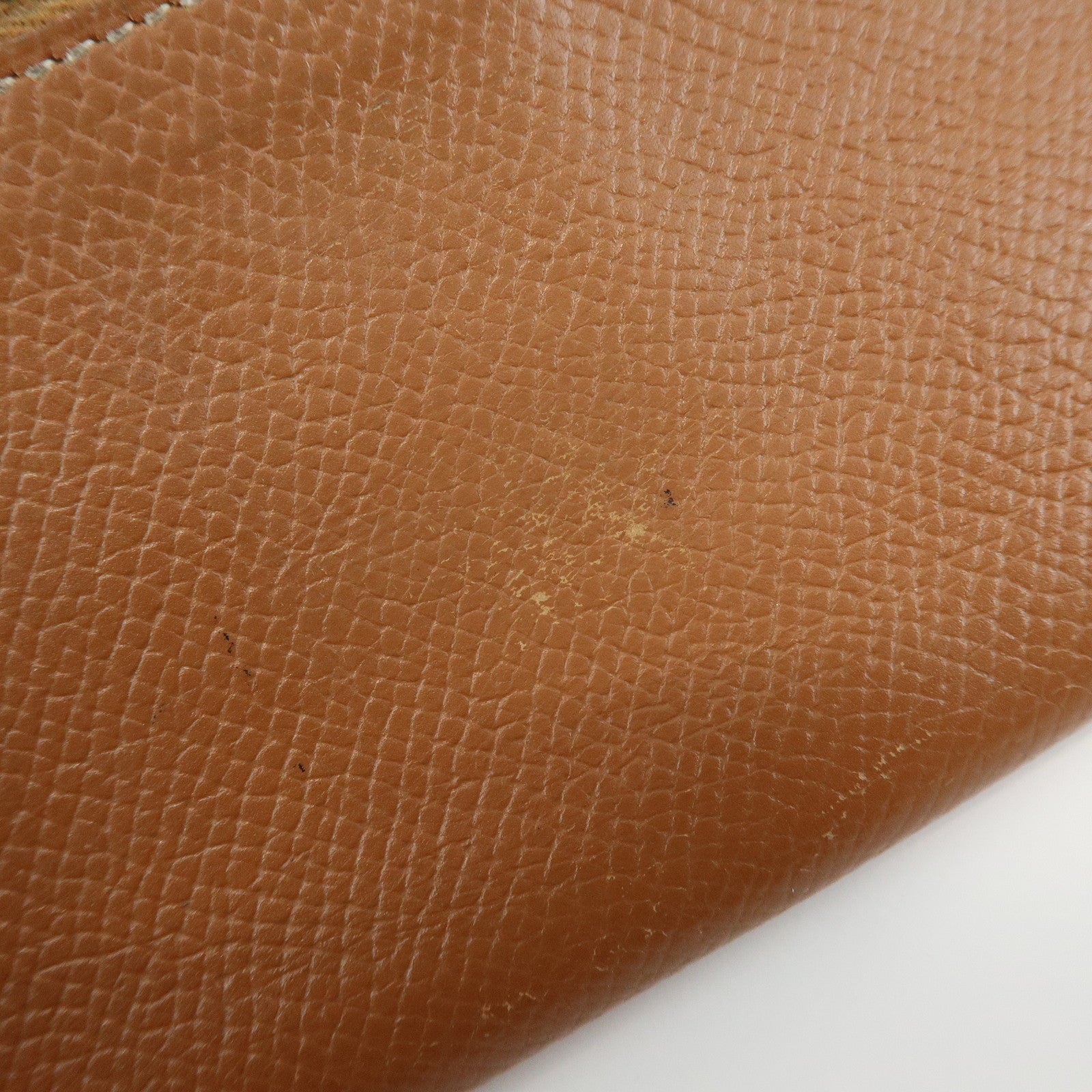 HERMES Béarn Classic Leather Long Wallet Chevrelle Gold