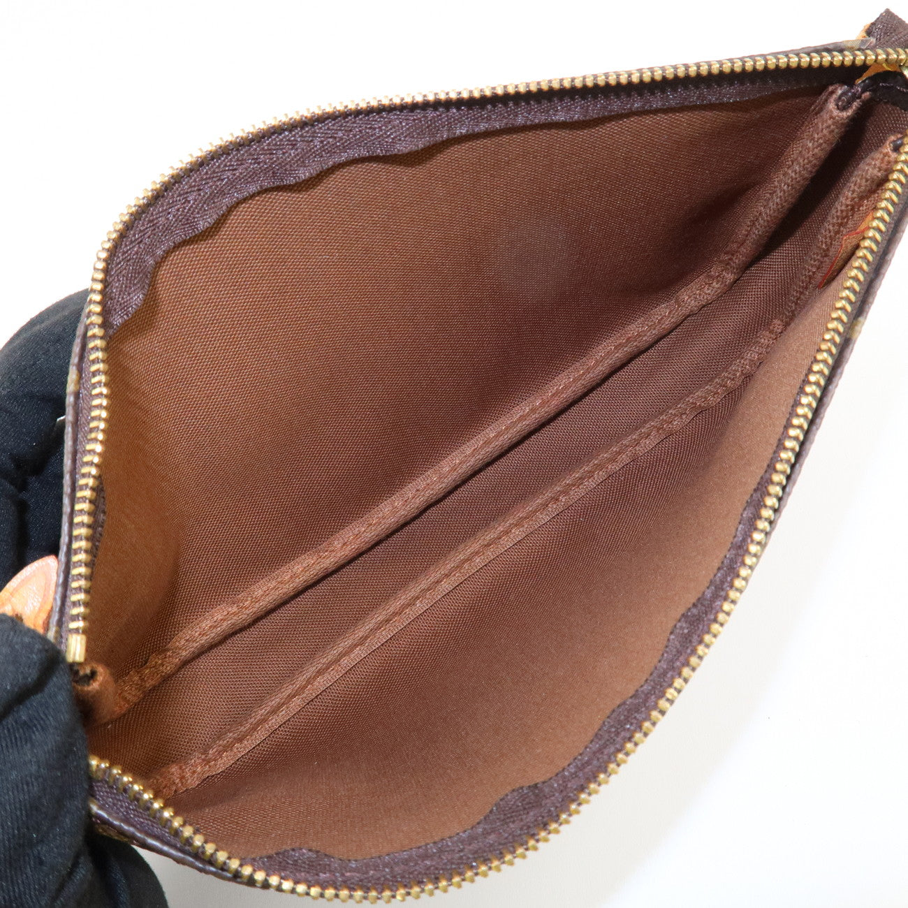 Louis Vuitton Monogram Pochette Accessoires Hand Bag Brown M51980 Used