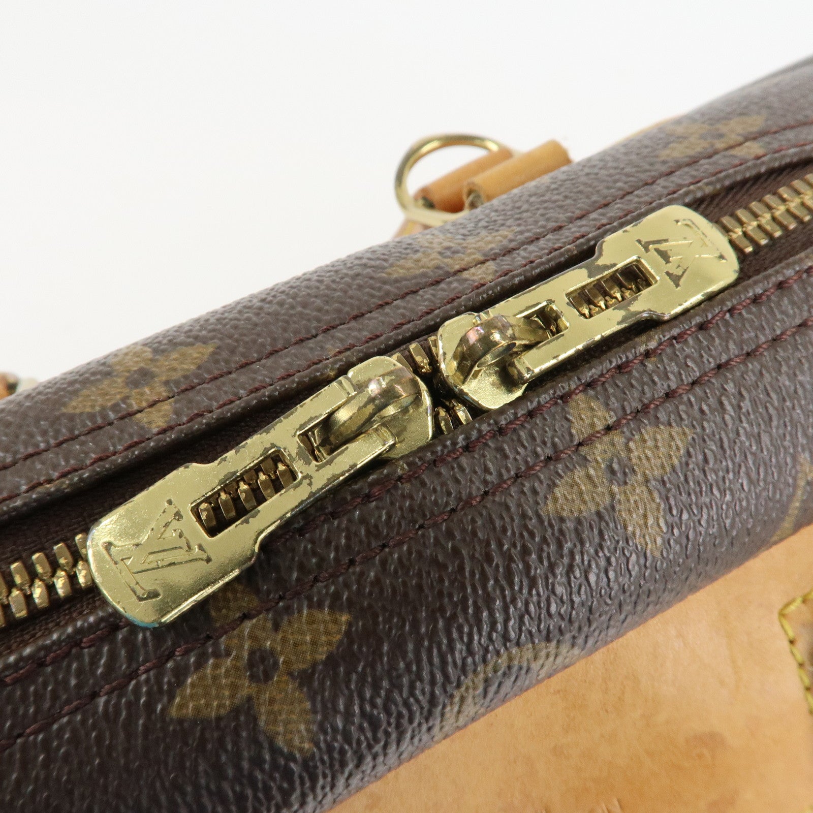 Louis Vuitton Leather Canvas Monogram Deauville Hand Bag M47270 Used
