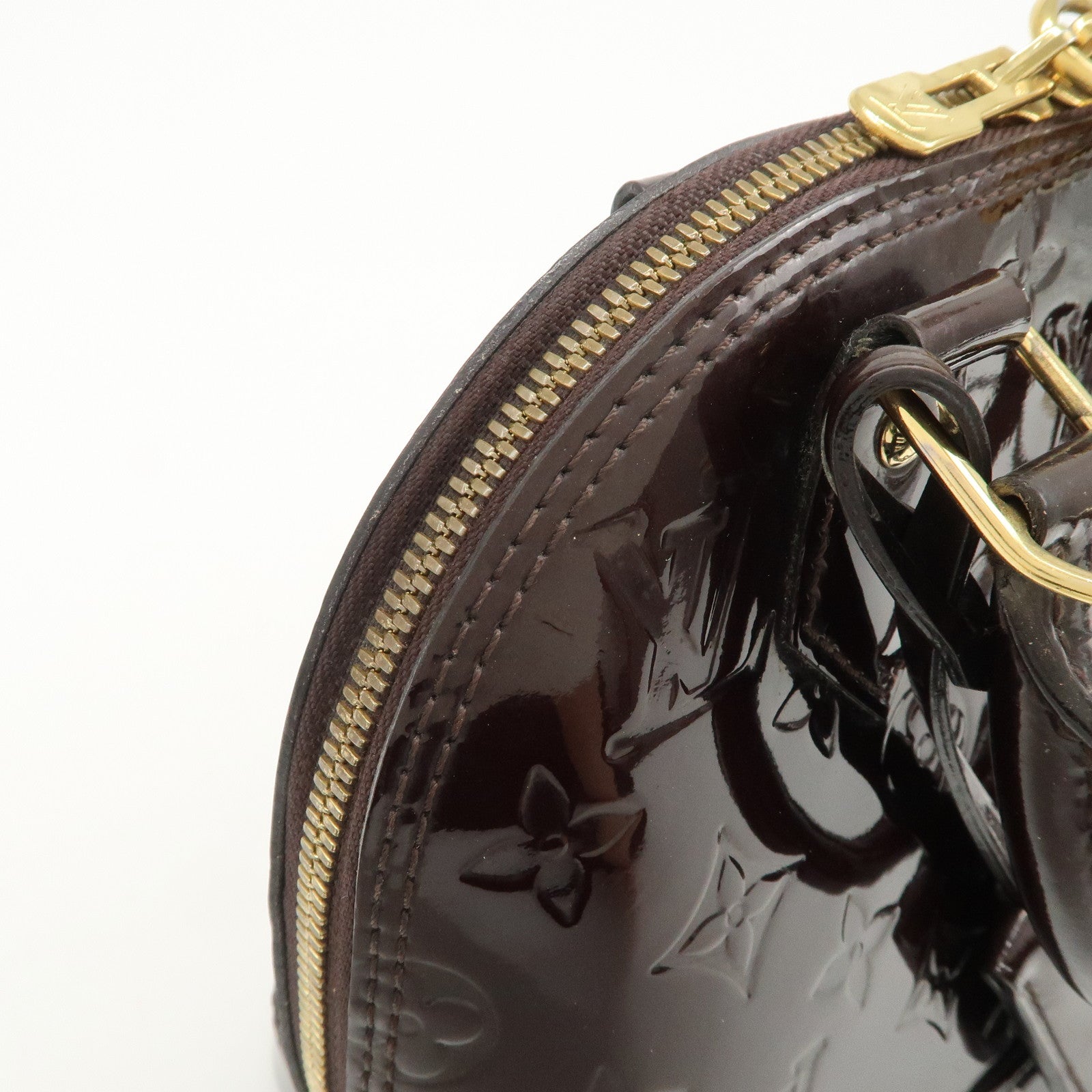 Louis Vuitton Monogram Vernis Alma BB 2Way Bag Amarante M91678