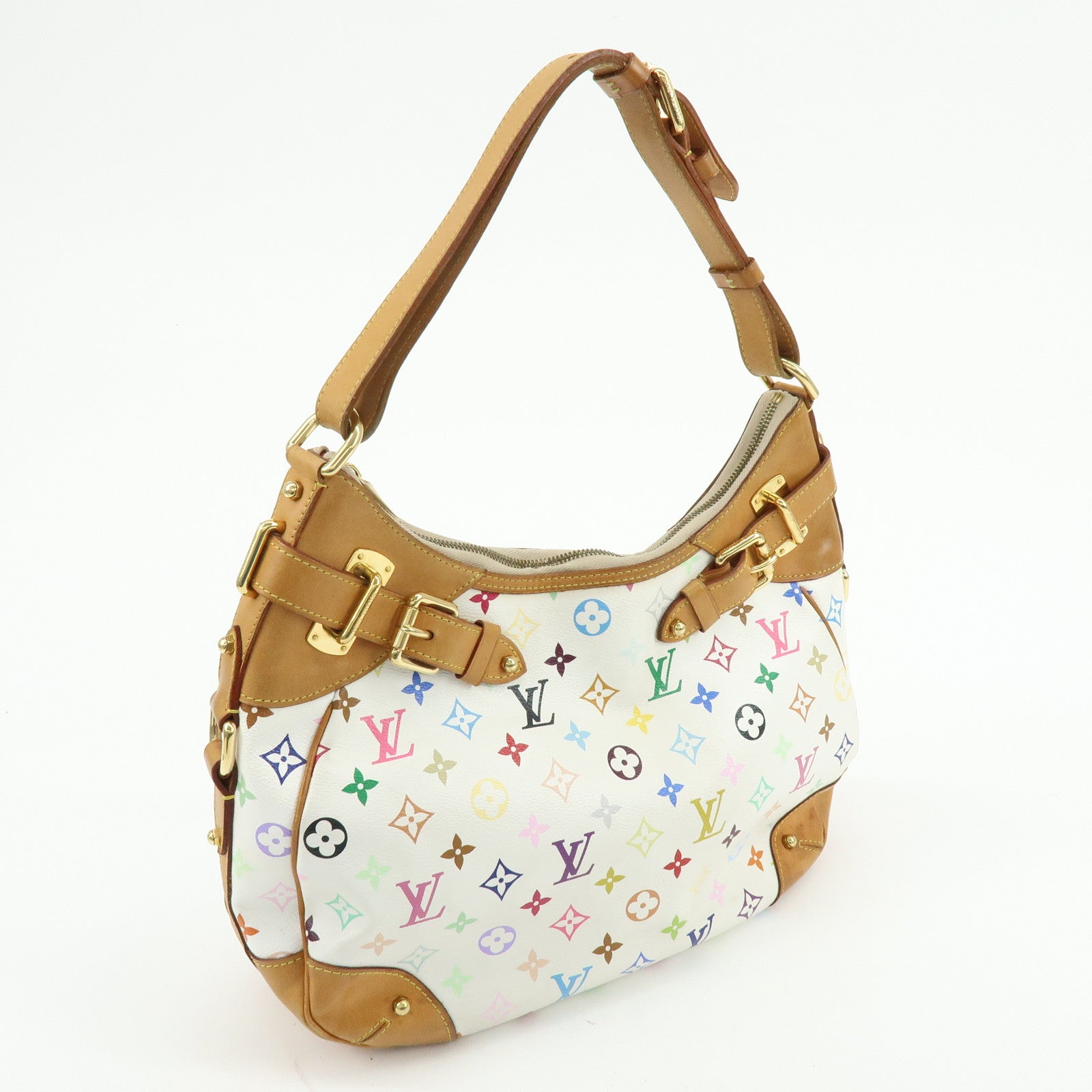 Louis Vuitton Monogram Multicolor Greta Shoulder Bag Blanc M40195