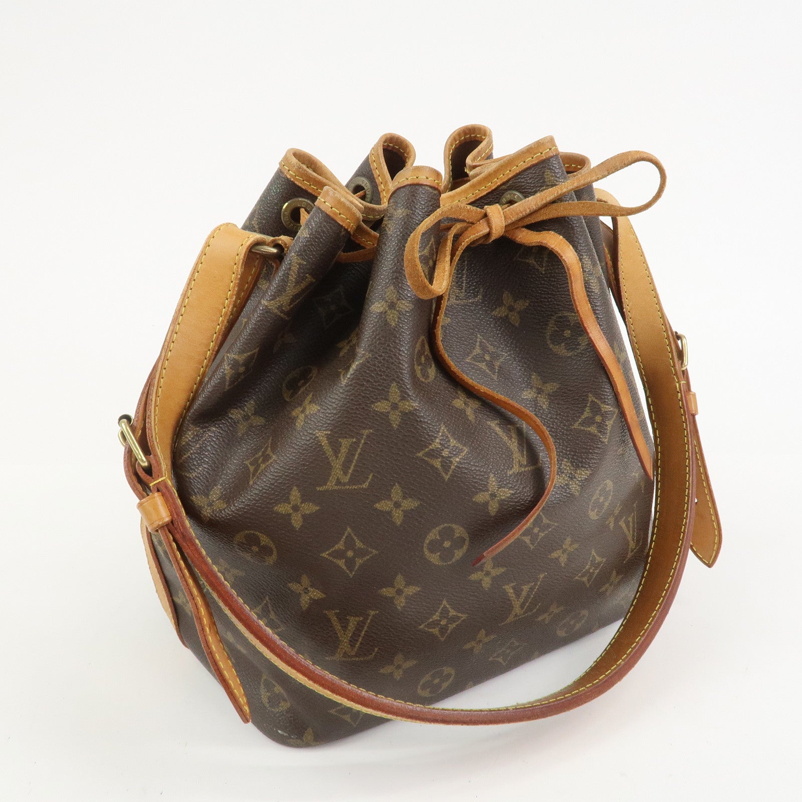 Louis Vuitton Monogram Petit Noe Shoulder Bag Brown M42226