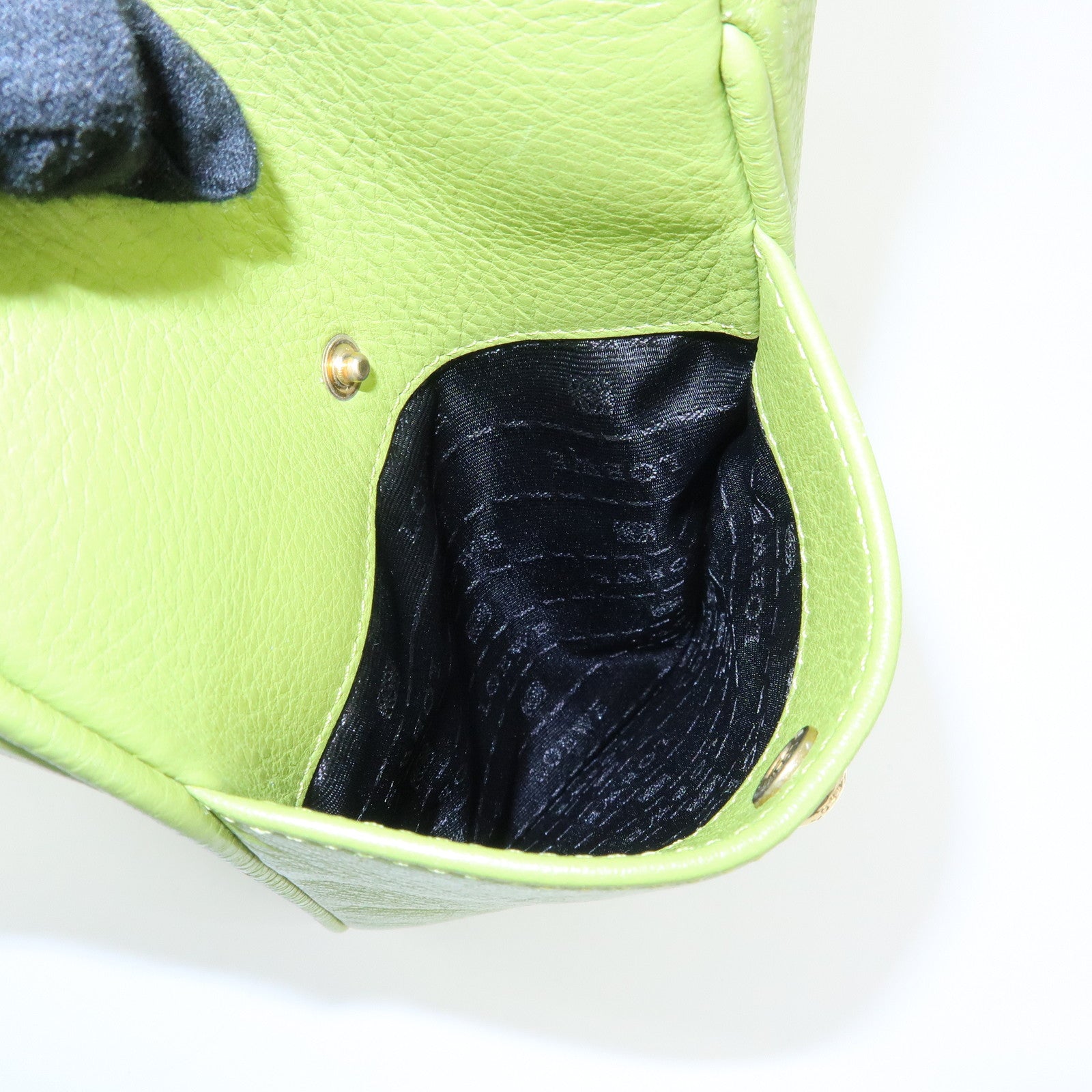 LOEWE Heritage Leather Tote Bag Hand Bag Light Green