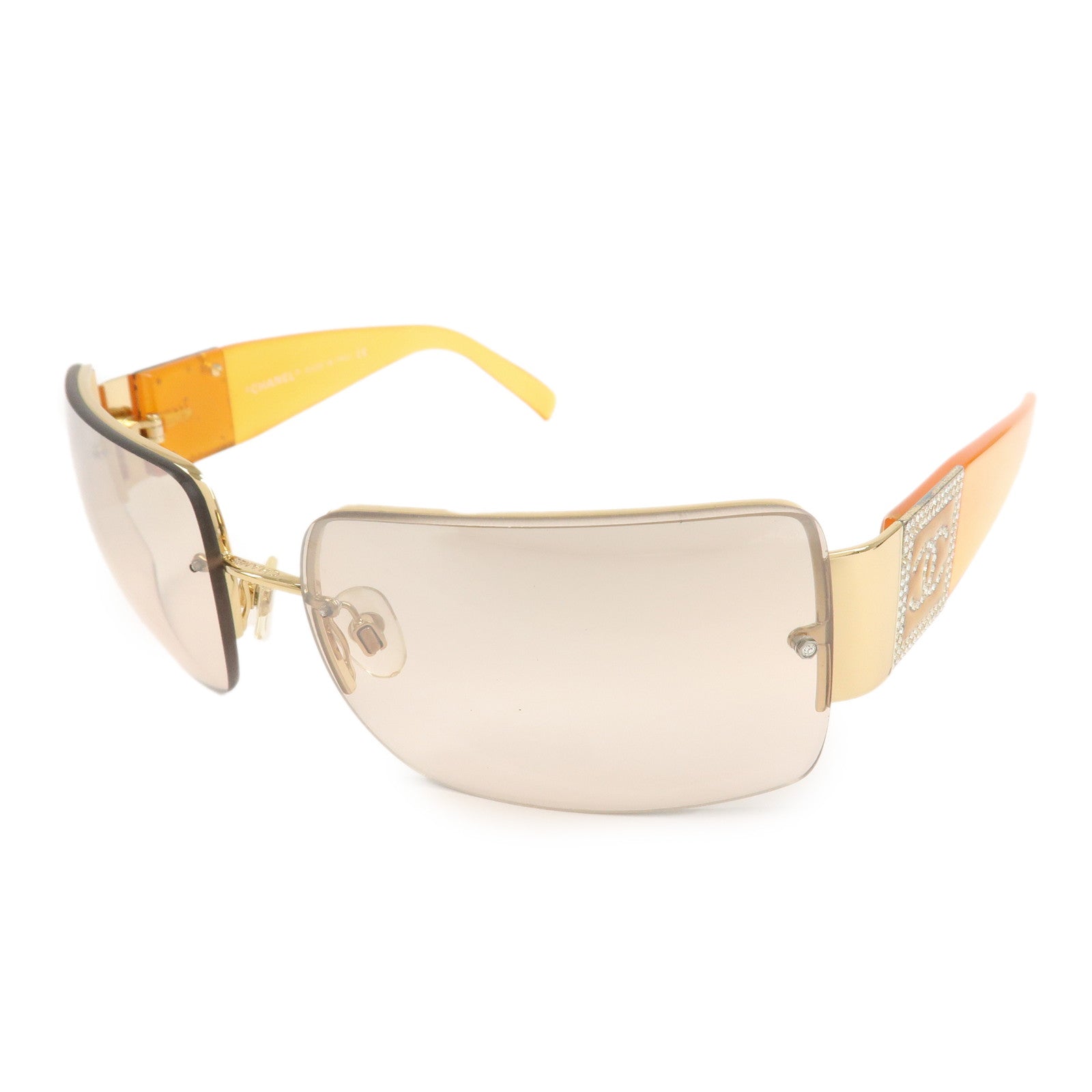 CHANEL Rhinestone Coco Mark Sunglasses 4095-B c.125/8z 62□15