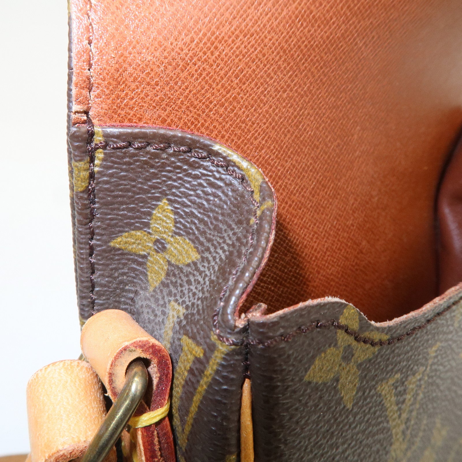 Louis Vuitton Monogram Mini Cartouchiere Shoulder Bag Brown M51254