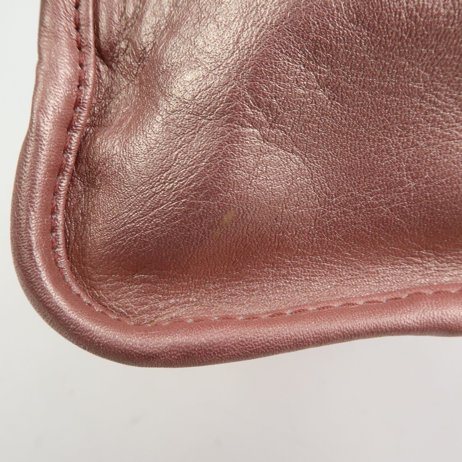 LOEWE Anagram Amazona 28 Leather Hand Bag Metallic Pink