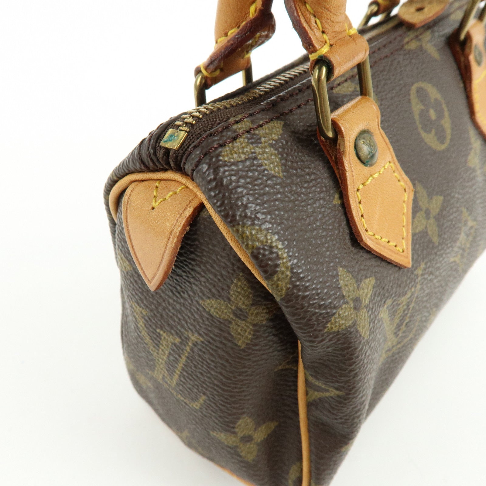 Louis Vuitton Monogram Mini Speedy Hand Bag Brown M41534