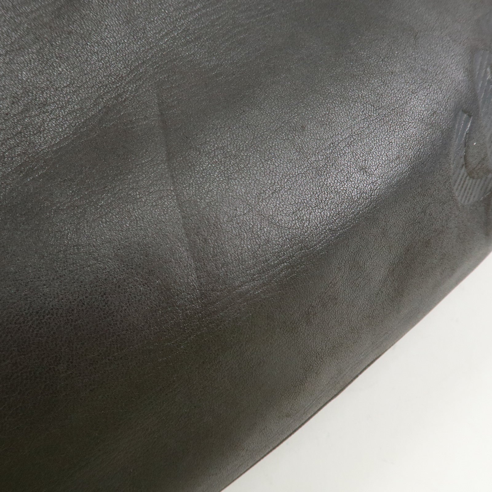 LOEWE Anagram Leather Shoulder Bag Gold Hardware Dark Brown Used