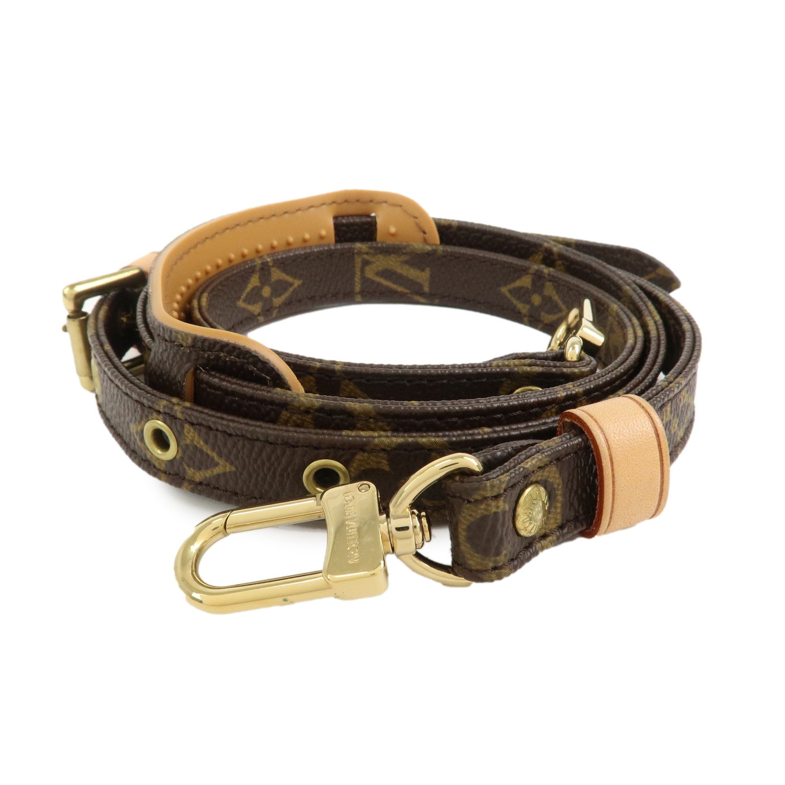 Louis Vuitton Monogram Leather Shoulder Strap 100cm 1.6cm Brown