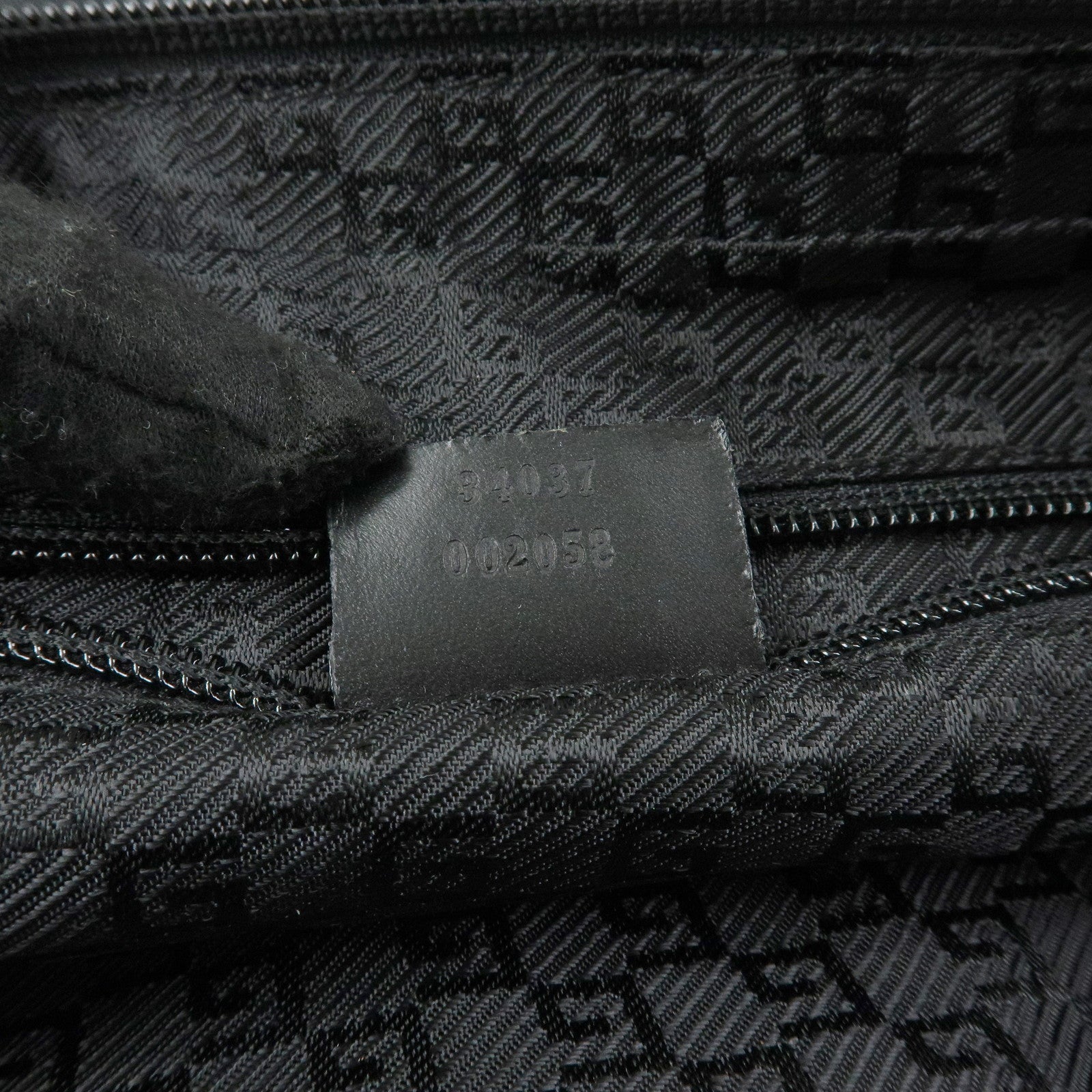 GUCCI Nylon Leather Shoulder Bag Crossbody Bag Black 34037