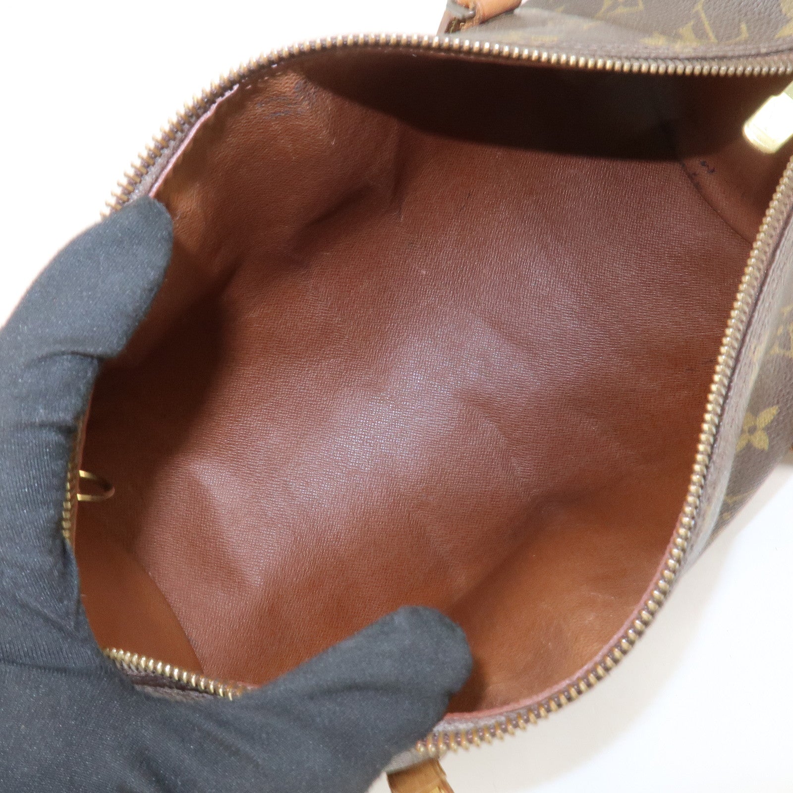 Louis Vuitton Monogram Papillon 30 Hand Bag Brown M51385