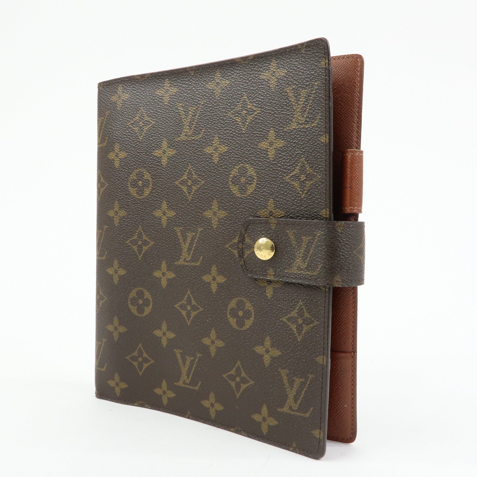 Louis Vuitton Monogram Agenda GM Planner Cover Brown R20106