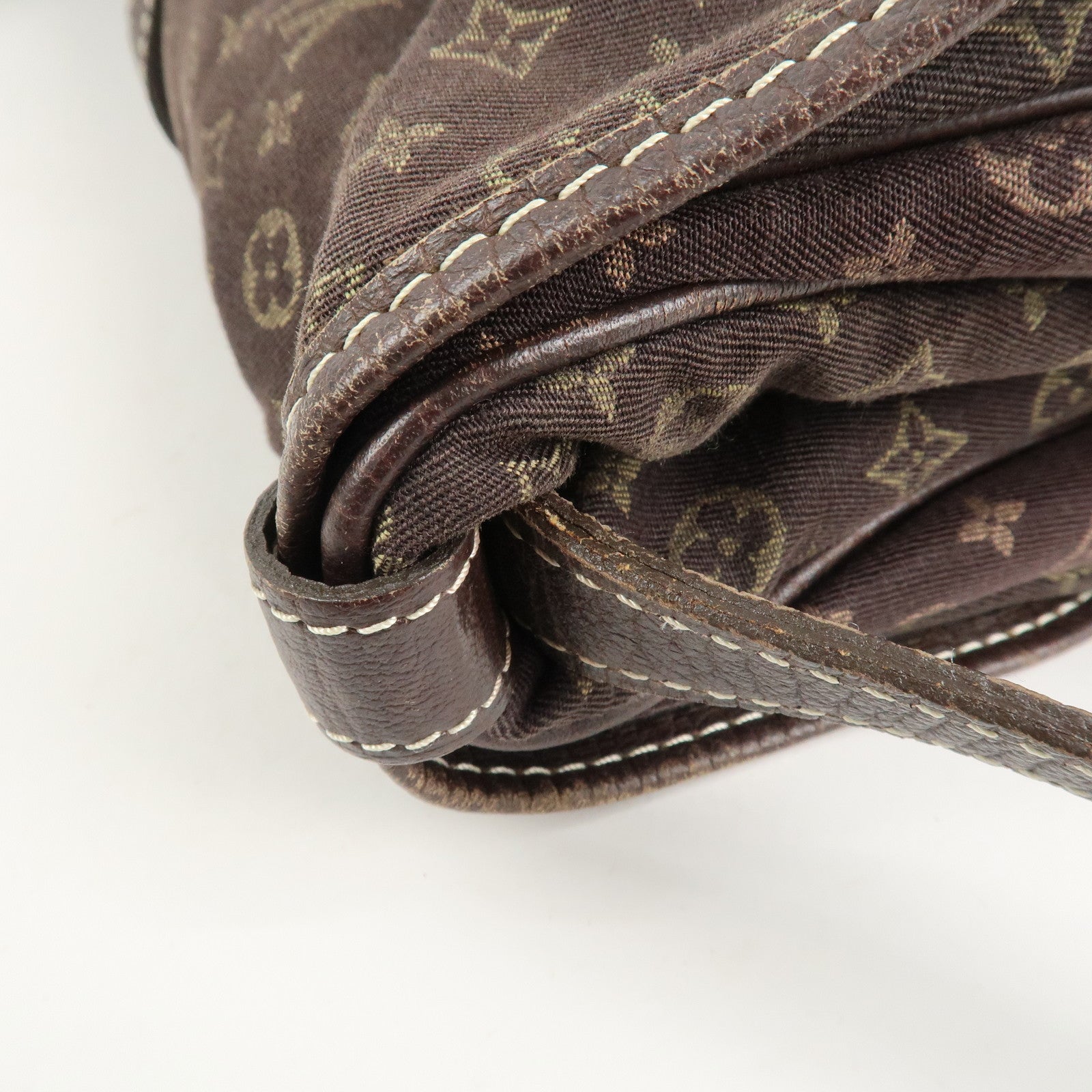 Louis Vuitton Monogram Mini Lin Saumur 30 Ebene Brown M95227 Used