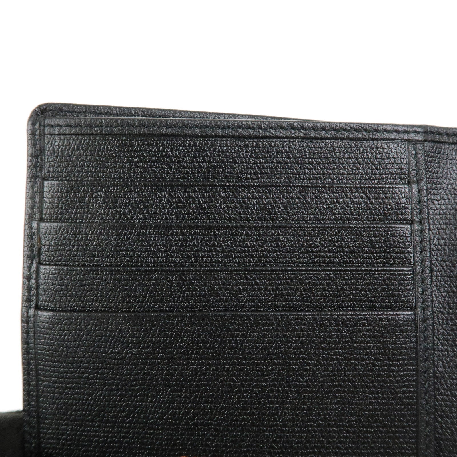 CHANEL COCO Button Leather Bi-Fold Compact Wallet Black A20901