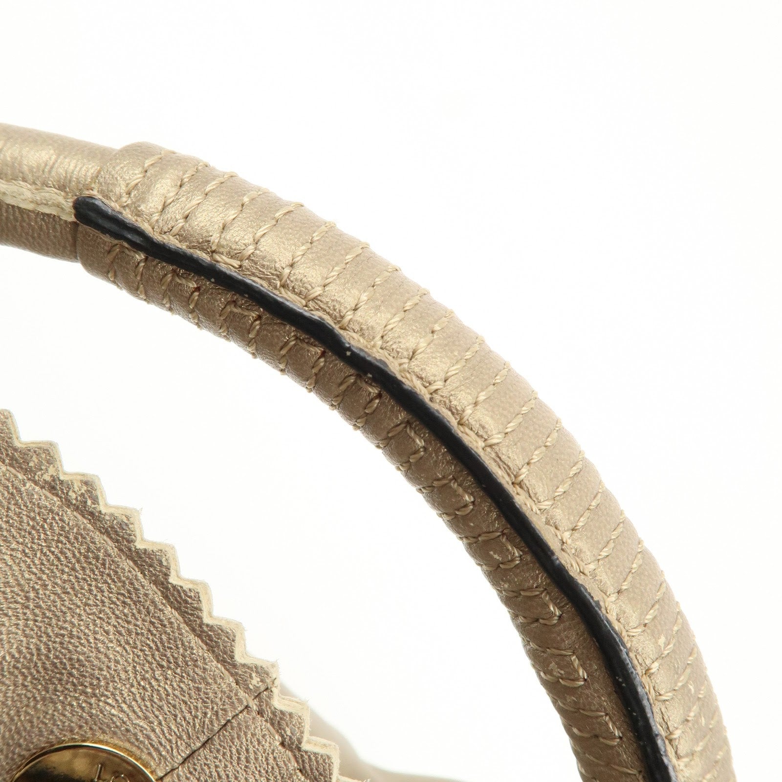 LOEWE Anagram Leather Nappa Aire Hand Bag Tote Bag Gold Used