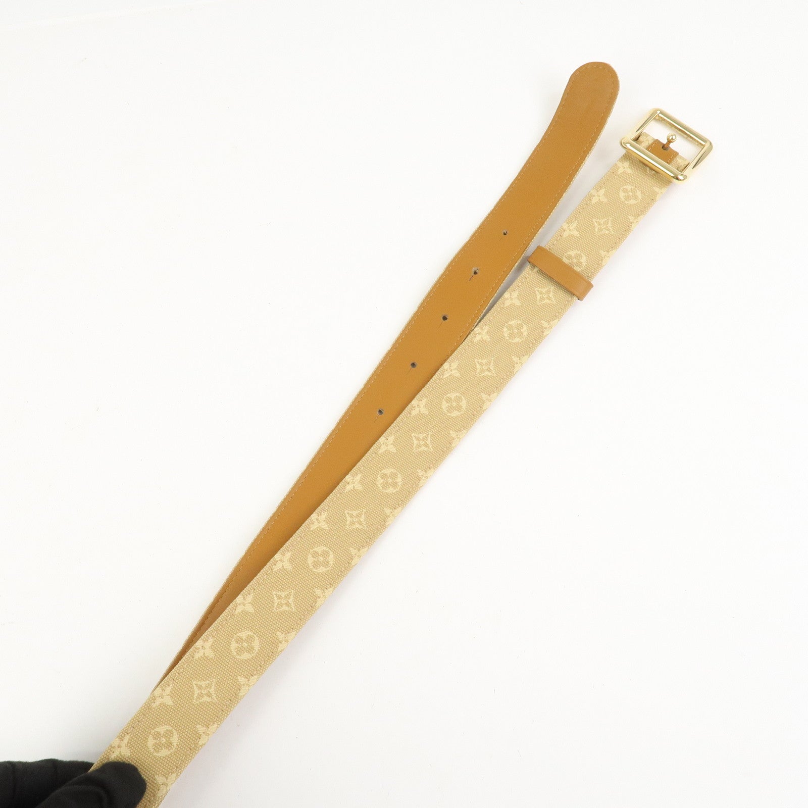Louis Vuitton Monogram Mini Canvas Ceinture 75/30 Belt Beige M6817