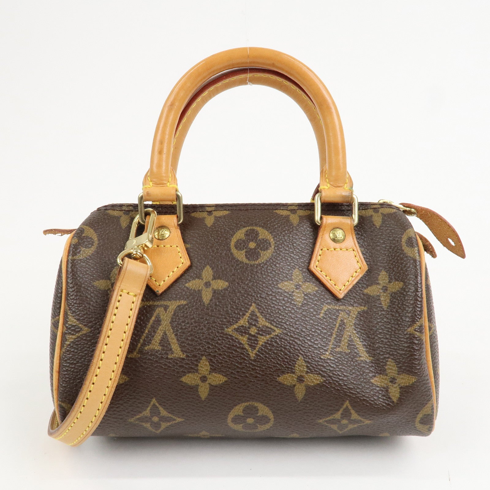 Louis Vuitton Monogram Mini Speedy Hand Bag Brown M41534
